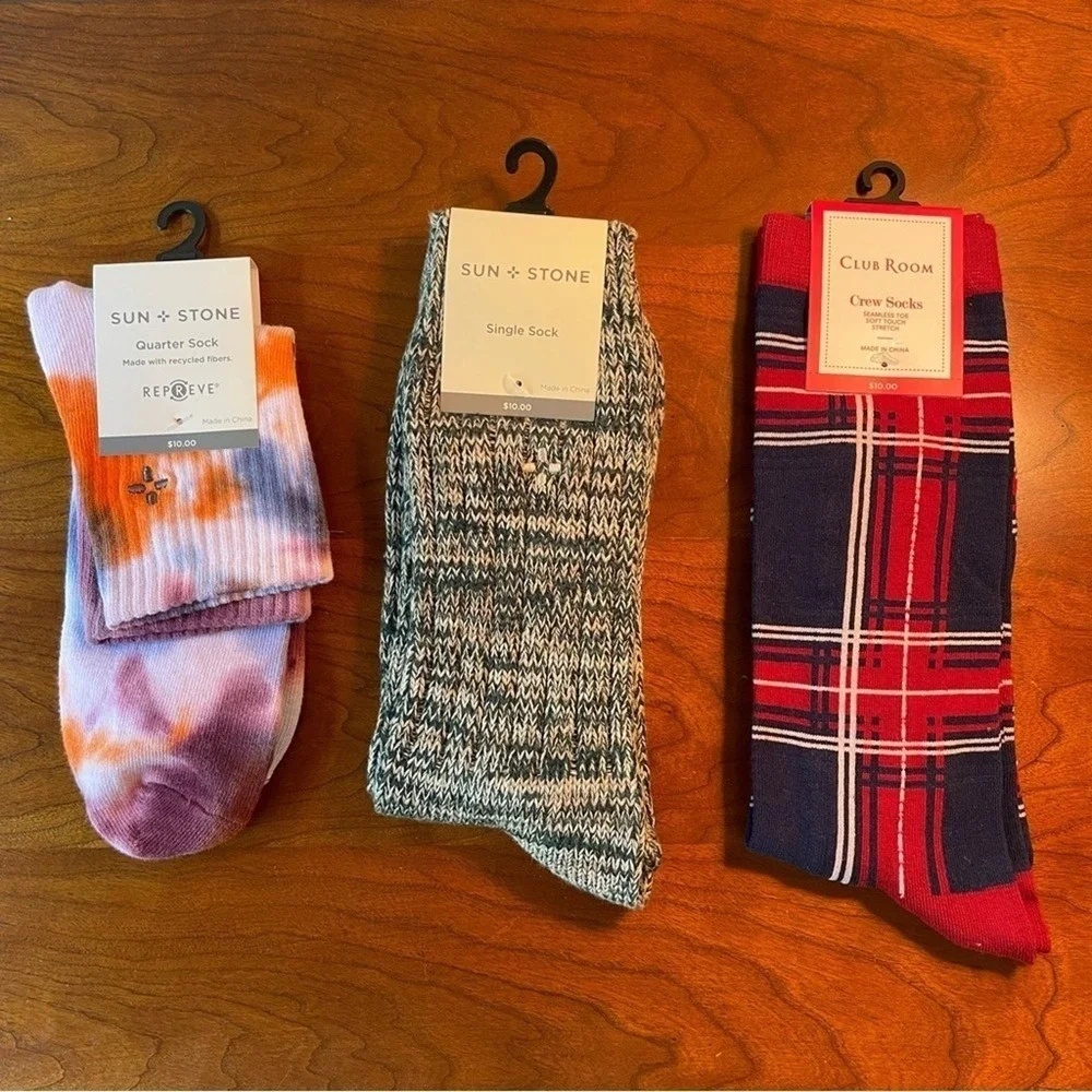 Men's‎ Sock Bundle Sun+Stone Charter Club NWT